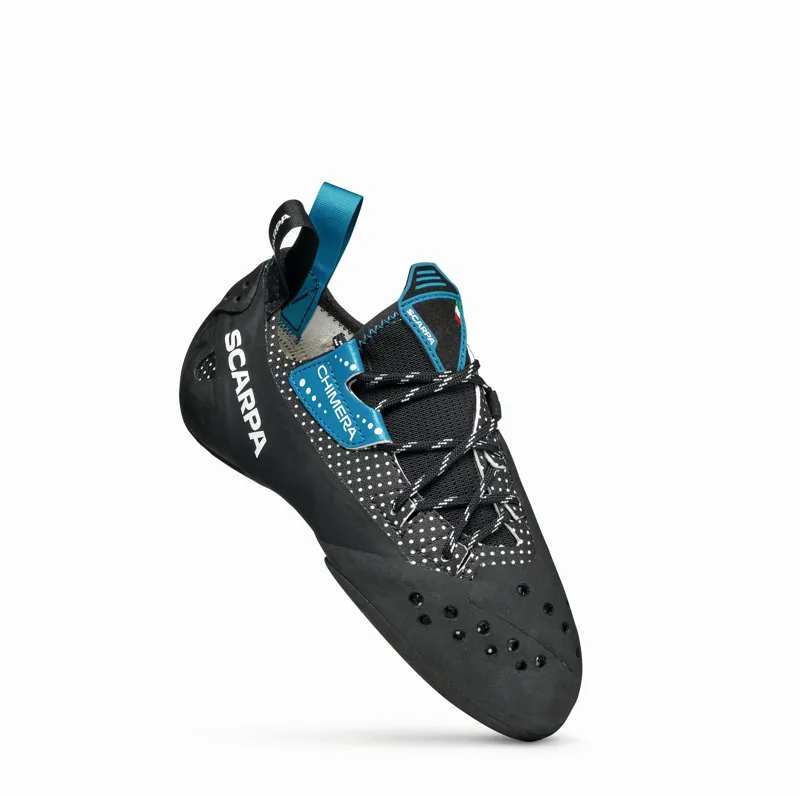 Scarpa Chimera Climbing Shoes - Black-White-Azure-1